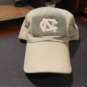Grey UNC Nike Dri Fit Baseball Cap w/ velcro for morale patch North Carolina